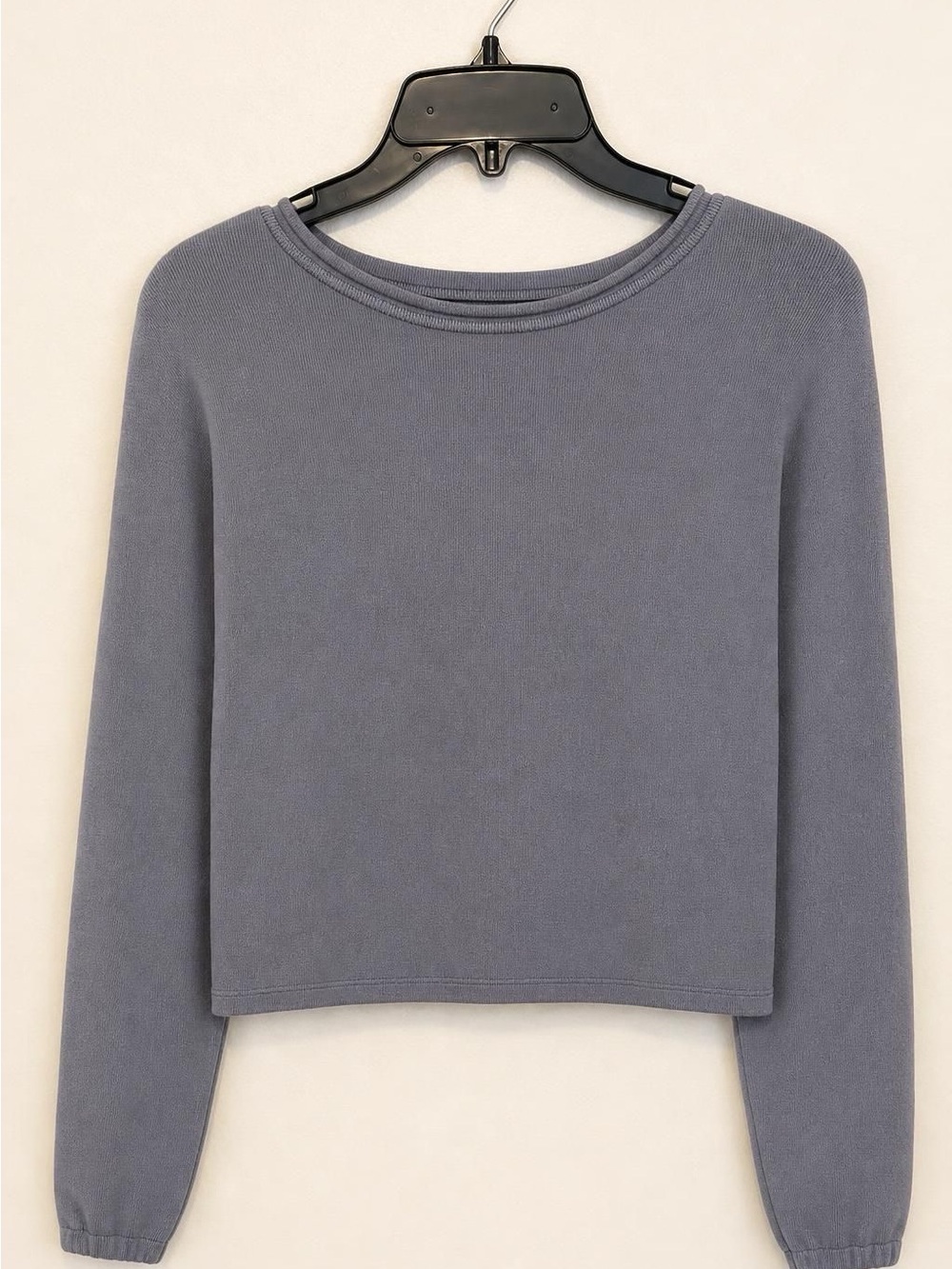 Classic Crewneck Long Sleeve Top - Slate Blue